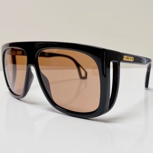 Gucci 62mm Thick Frame Black Plastic Aviators Sunglasses GG0457S 002